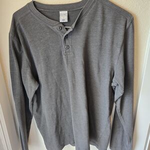 Old Navy Charcoal Henley Shirt